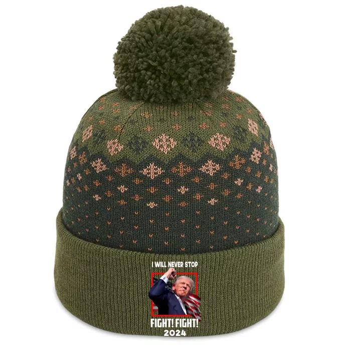 Fight Fighting Fighters Supporters Americans Donald Trump 2024 The Baniff Cuffed Pom Beanie