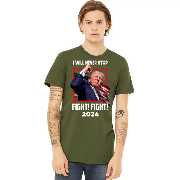 Fight Fighting Fighters Supporters Americans Donald Trump 2024 Premium T-Shirt