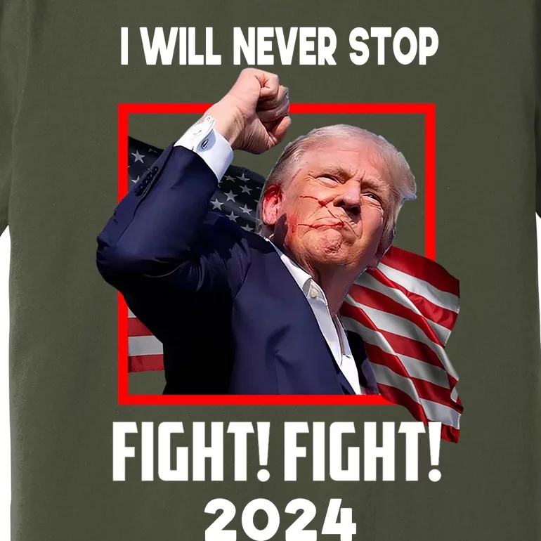 Fight Fighting Fighters Supporters Americans Donald Trump 2024 Premium T-Shirt