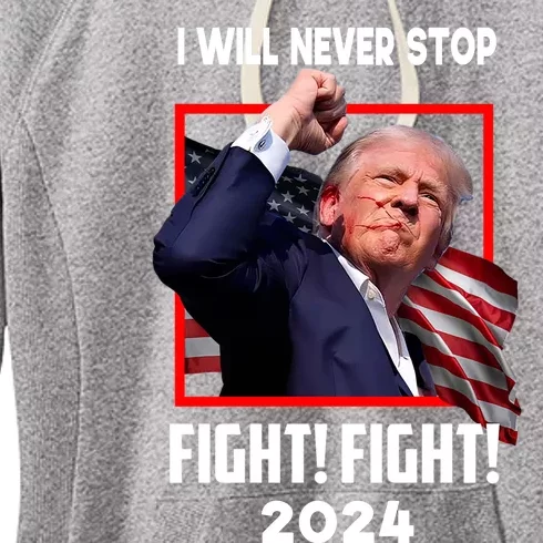 Fight Fighting Fighters Supporters Americans Donald Trump 2024 Women's Fleece Hoodie