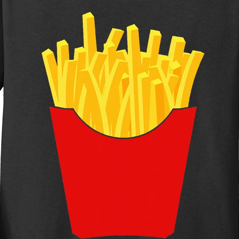 French Fries  French Fry Costume Kids Long Sleeve Shirt