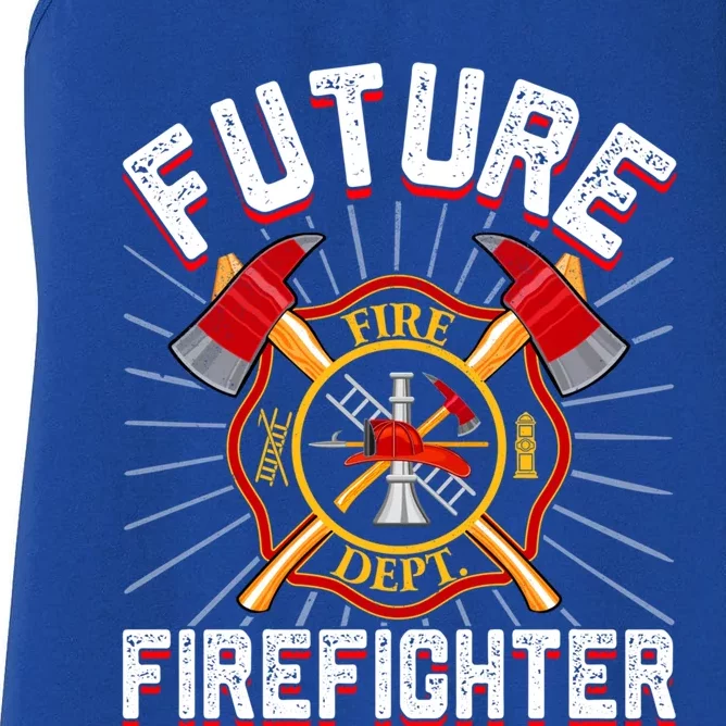 Future Firefighter Funny Firetrucks Fire Rescuer Fire Gift Women's Racerback Tank