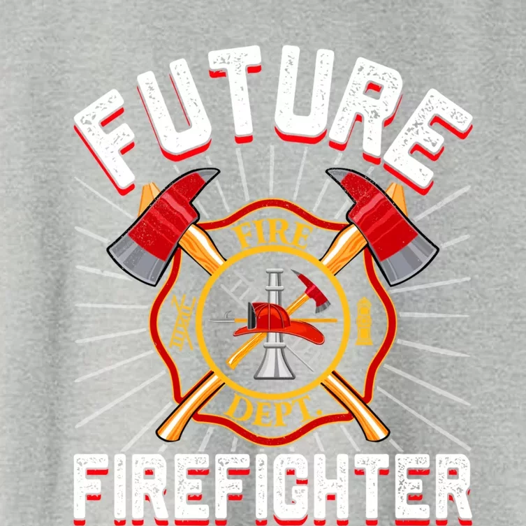 Future Firefighter Funny Firetrucks Fire Rescuer Fire Gift Women's Crop Top Tee