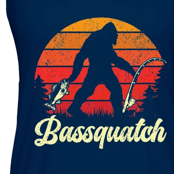 Funny Fishing For Bass Fish Fisherman Ladies Essential Flowy Tank