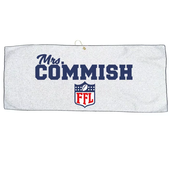 Female Fantasy Football Commish Mrs. Commish Large Microfiber Waffle Golf Towel