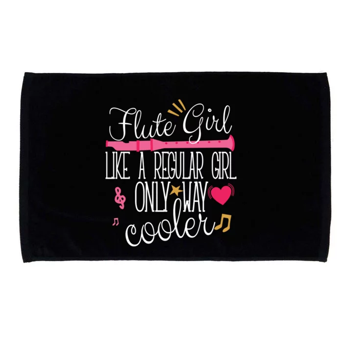 Flute Flutist Funny Player Music Orchestra Recital Gift Microfiber Hand Towel