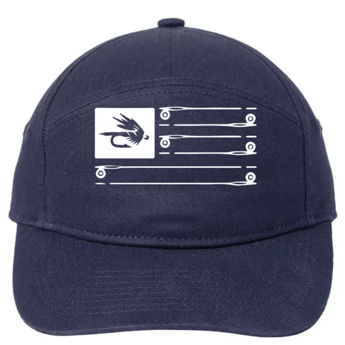 Fly Fishing Flag 7-Panel Snapback Hat