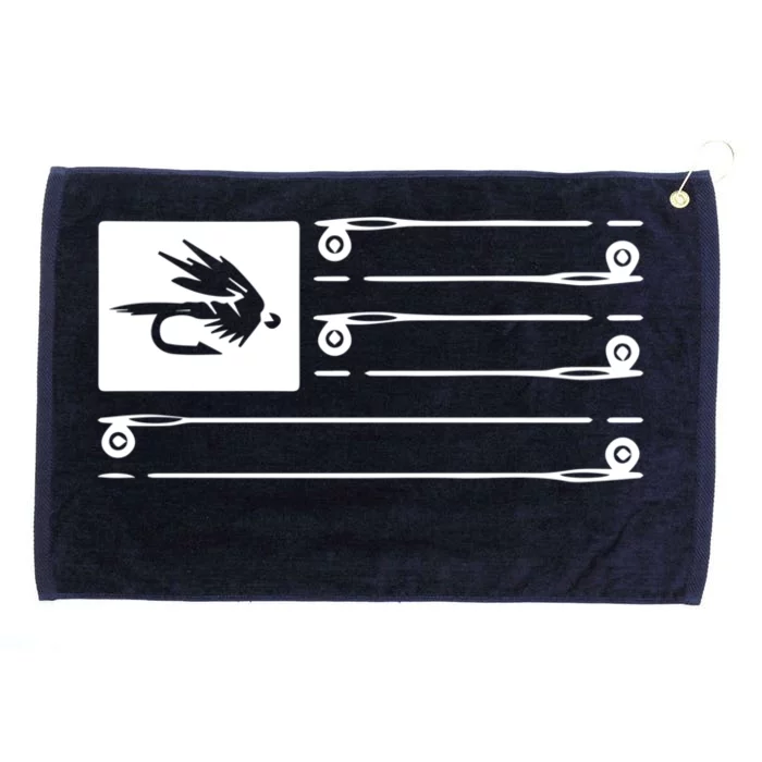 Fly Fishing Flag Grommeted Golf Towel