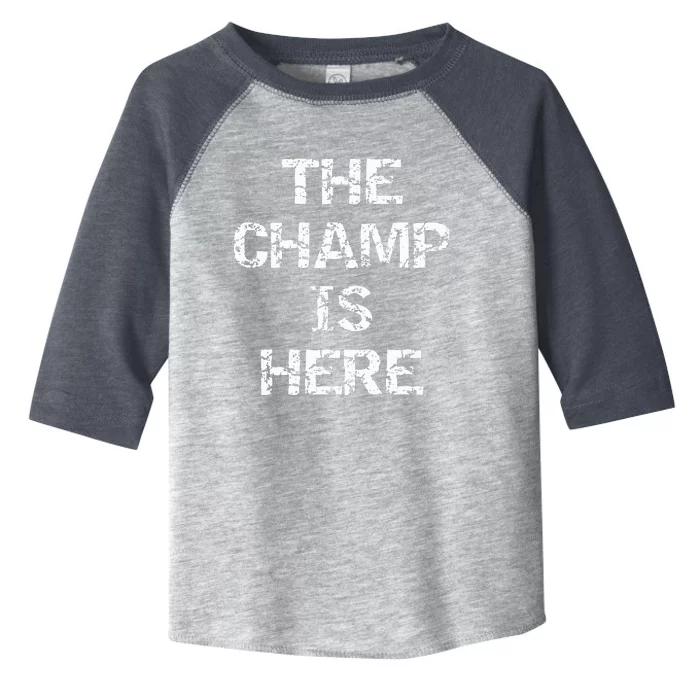 Funny Fantasy Football Championship Trophy The Champ Is Here Toddler Fine Jersey T-Shirt