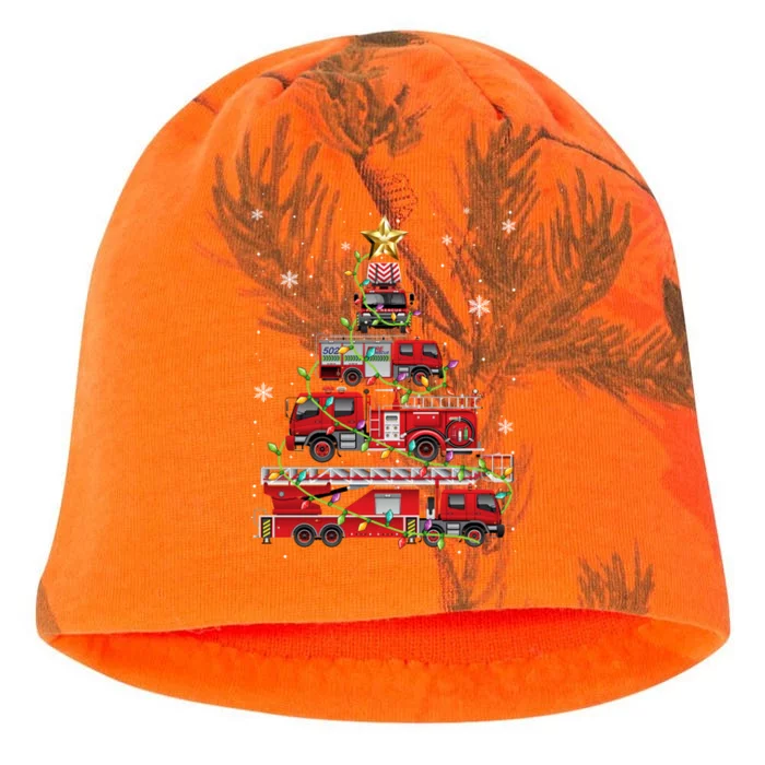 Funny Firefighter Fire Truck Christmas Tree Xmas Funny Gift Kati - Camo Knit Beanie