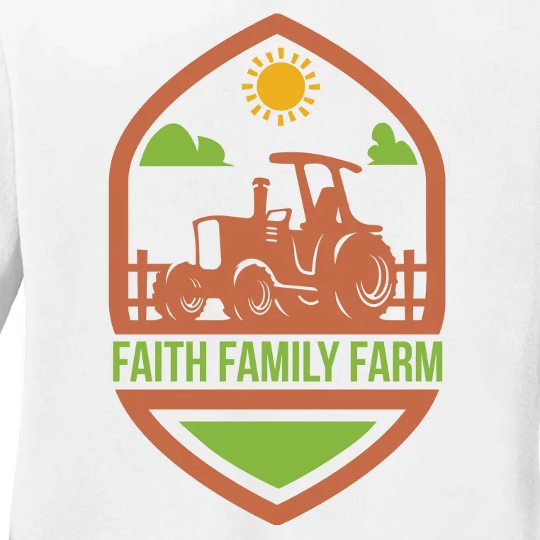 Faith Family Farm Ladies Long Sleeve Shirt