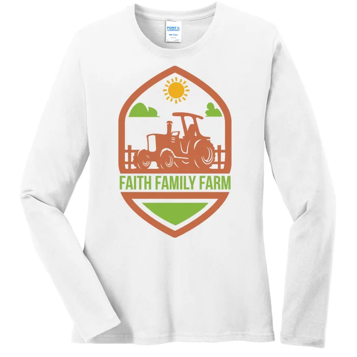 Faith Family Farm Ladies Long Sleeve Shirt