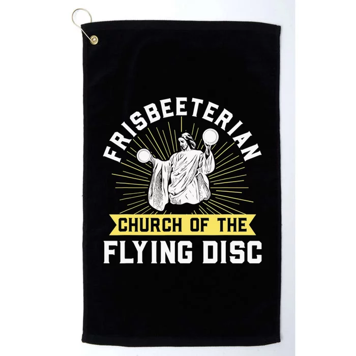 Frisbeeterian Funny Frisbee Disc Golf Platinum Collection Golf Towel