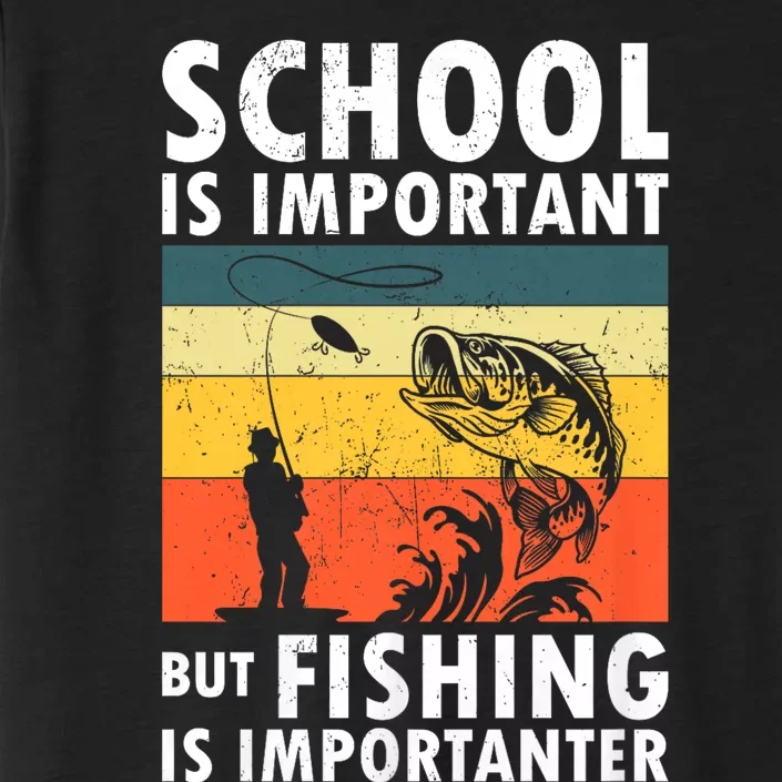 Funny Fishing Fisherman Lover School Is Important But Fishing Is Importanter ChromaSoft Performance T-Shirt