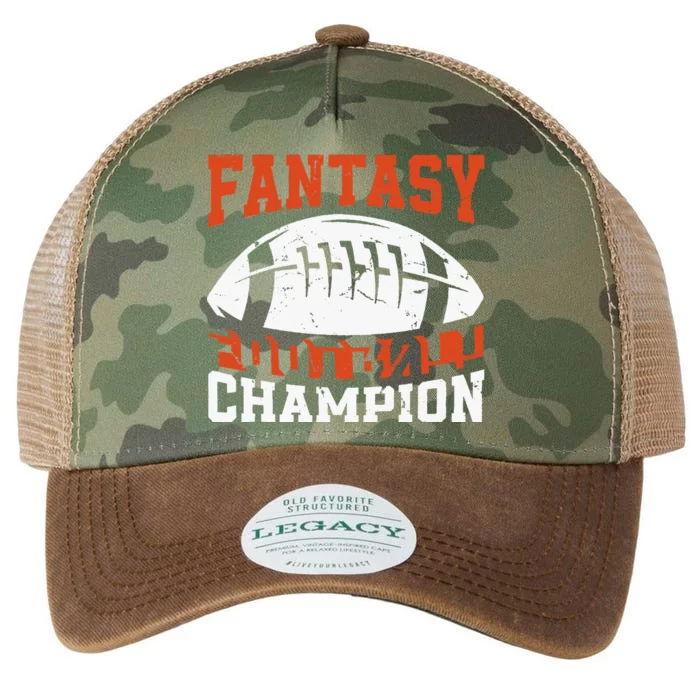 Football Funny Fantasy Football Champion Draft Legends Legacy Tie Dye Trucker Hat