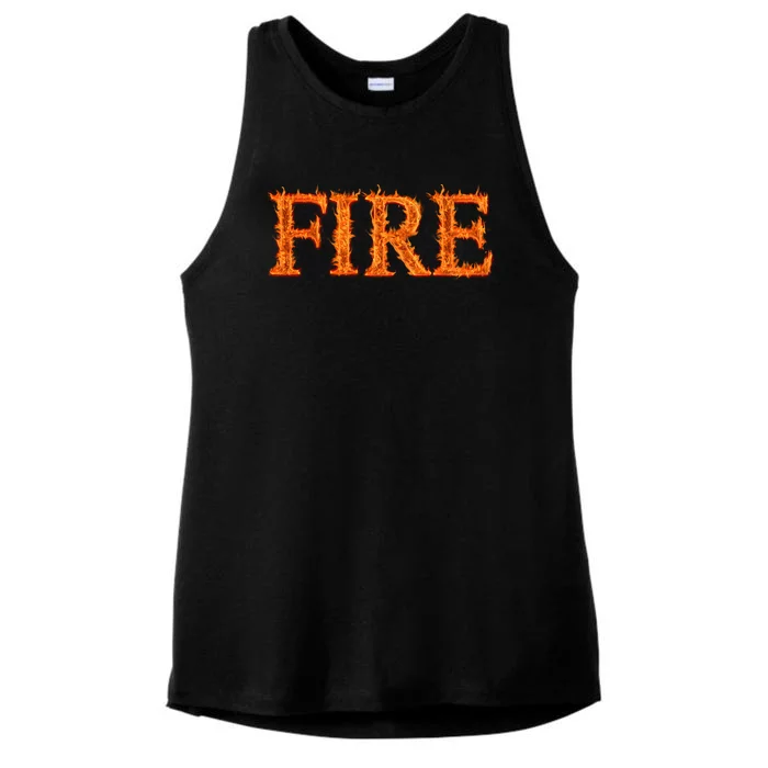 Flaming Fire Ladies Tri-Blend Wicking Tank