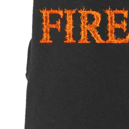 Flaming Fire Doggie 3-End Fleece Hoodie