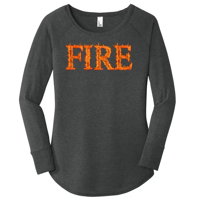 Flaming Fire Women's Perfect Tri Tunic Long Sleeve Shirt