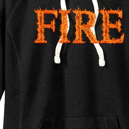 Flaming Fire Women's Fleece Hoodie