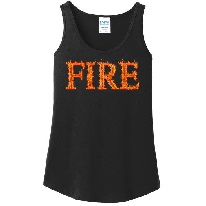 Flaming Fire Ladies Essential Tank