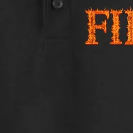 Flaming Fire Dry Zone Grid Performance Polo