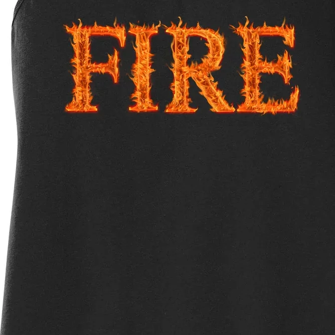 Flaming Fire Women's Racerback Tank