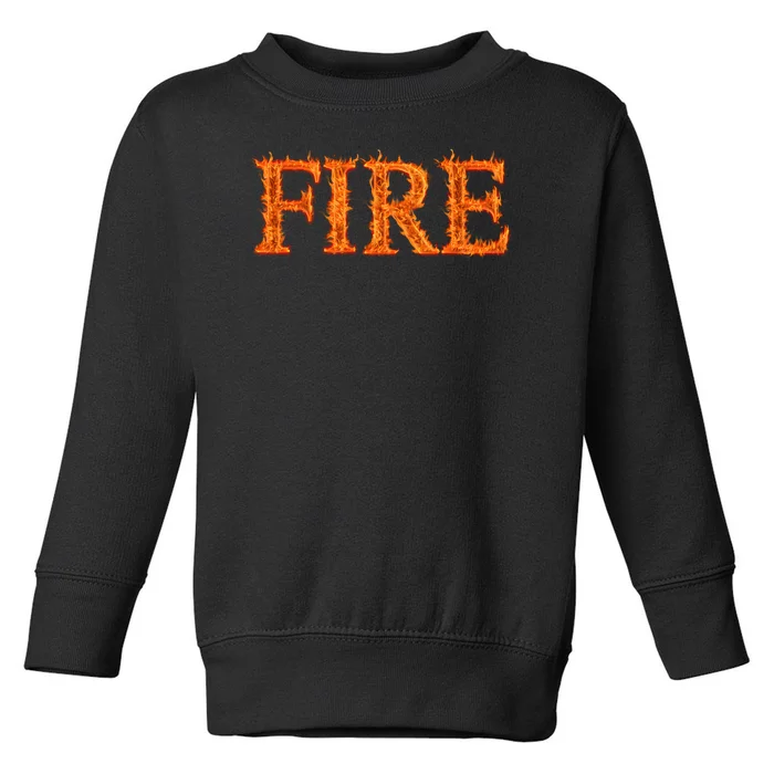 Flaming Fire Toddler Sweatshirt