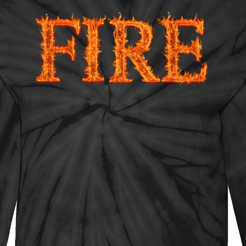 Flaming Fire Tie-Dye Long Sleeve Shirt