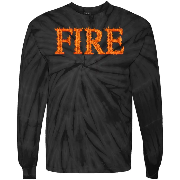 Flaming Fire Tie-Dye Long Sleeve Shirt