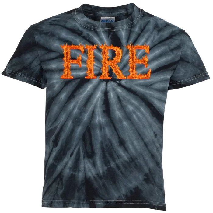 Flaming Fire Kids Tie-Dye T-Shirt