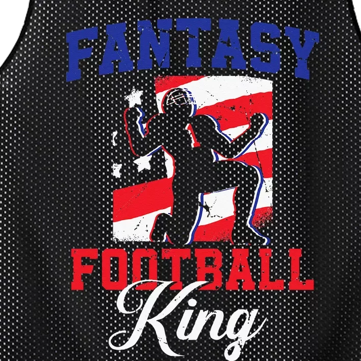 Football Funny Fantasy Football Draft Fantasy Football King Mesh Reversible Basketball Jersey Tank