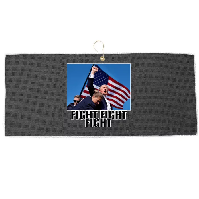 Fight Fight Fight For America Trump 2024 Assassination Attempt Large Microfiber Waffle Golf Towel