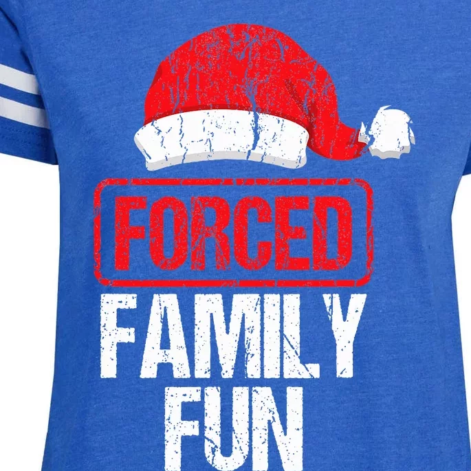 Forced Family Fun Winter Holidays Funny Christmas Gift Enza Ladies Jersey Football T-Shirt