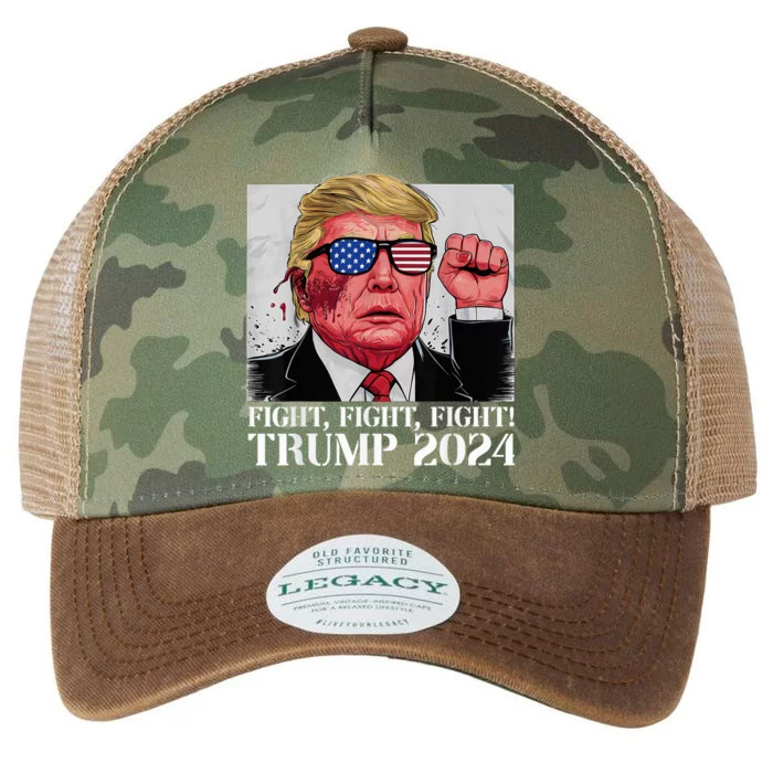 Fight Fight Fight! Trump 2024 Pennsylvania Rally Shooting Patriot Legacy Tie Dye Trucker Hat