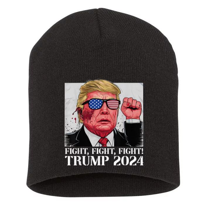 Fight Fight Fight! Trump 2024 Pennsylvania Rally Shooting Patriot Short Acrylic Beanie