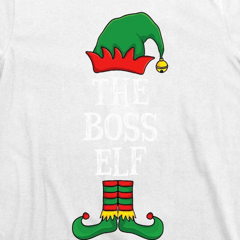 Festive Family Fun Hilarious Xmas Boss Elf Group Costume T-Shirt