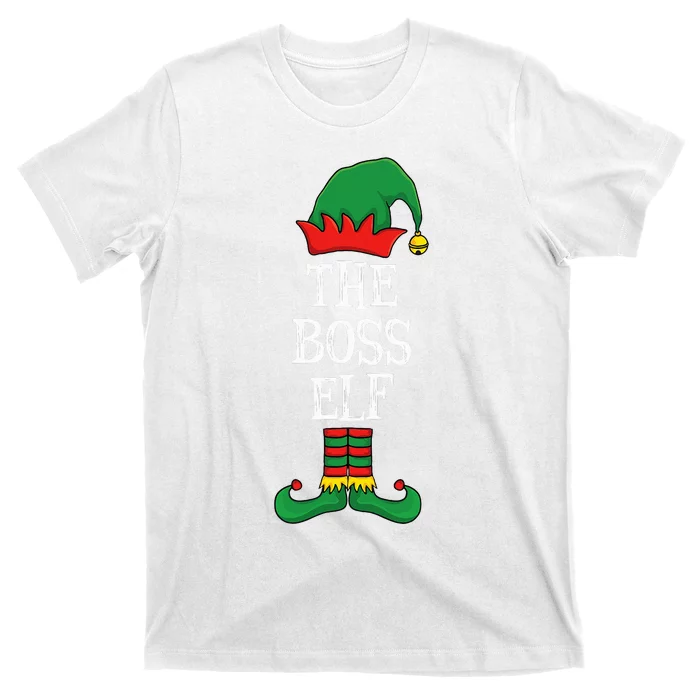 Festive Family Fun Hilarious Xmas Boss Elf Group Costume T-Shirt