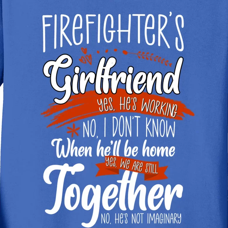 Firefighters Friend Funny Friend Of Firefighter Gift Kids Long Sleeve Shirt