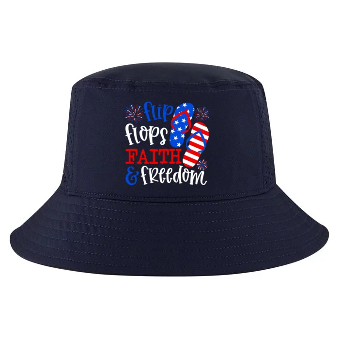 Flip Flops Faith And Freedom Cool Comfort Performance Bucket Hat