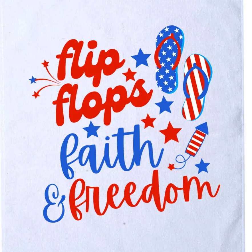 Flip Flops Faith And Freedom Platinum Collection Golf Towel