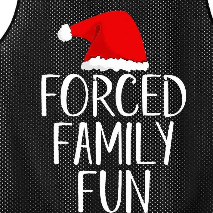 Forced Family Fun Sarcastic Christmas Eve Mesh Reversible Basketball Jersey Tank