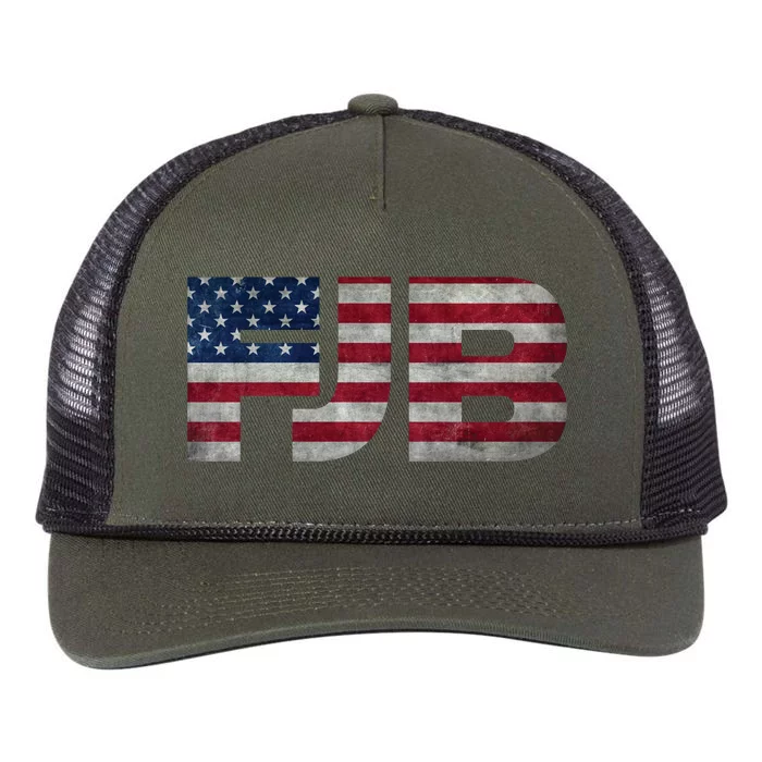 FJB F.Biden F#ck Biden FJB American Flag Retro Rope Trucker Hat Cap