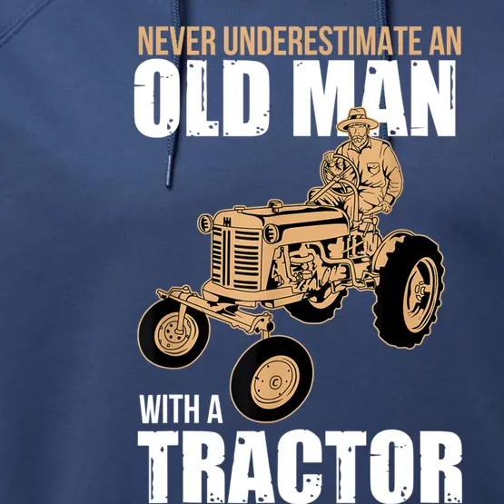 Funny Farmer Farm Tractor Farming Truck Lovers Humor Performance Fleece Hoodie