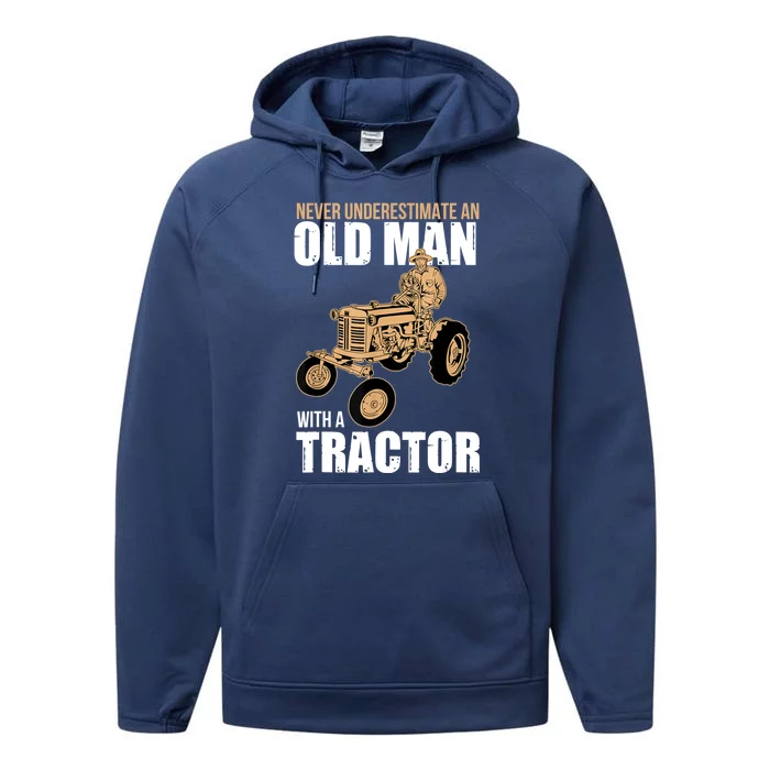 Funny Farmer Farm Tractor Farming Truck Lovers Humor Performance Fleece Hoodie