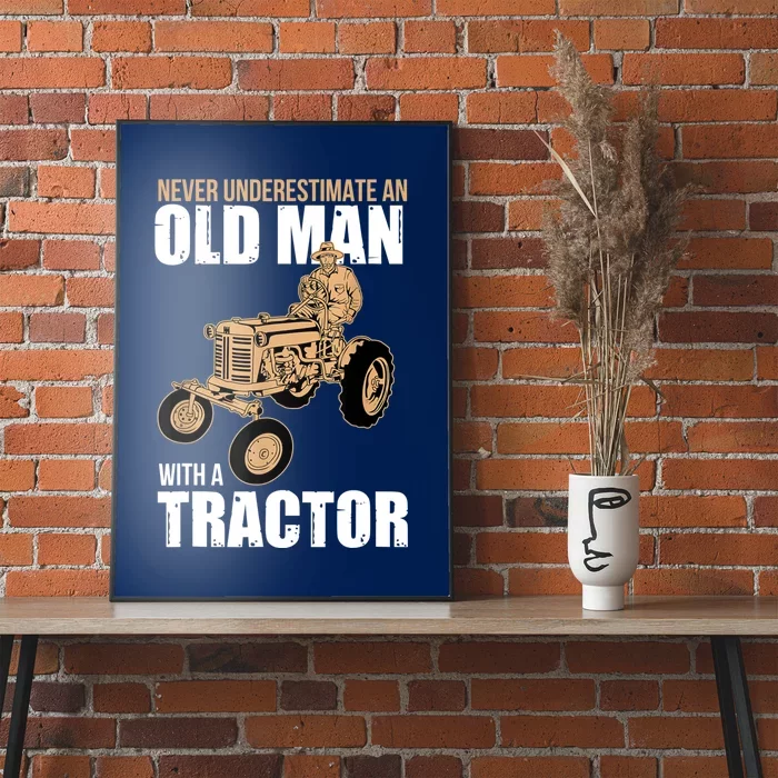 Funny Farmer Farm Tractor Farming Truck Lovers Humor Poster