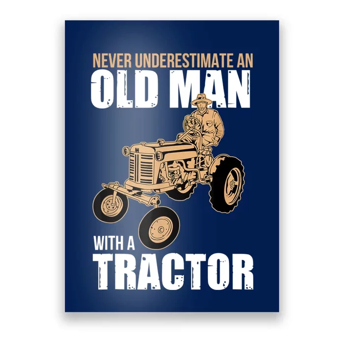 Funny Farmer Farm Tractor Farming Truck Lovers Humor Poster