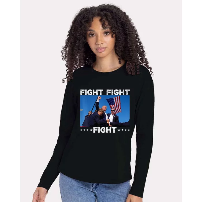 Fight Fight Fight Trump 2024 Vote Trump Gift Womens Cotton Relaxed Long Sleeve T-Shirt