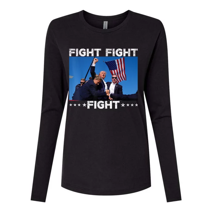 Fight Fight Fight Trump 2024 Vote Trump Gift Womens Cotton Relaxed Long Sleeve T-Shirt