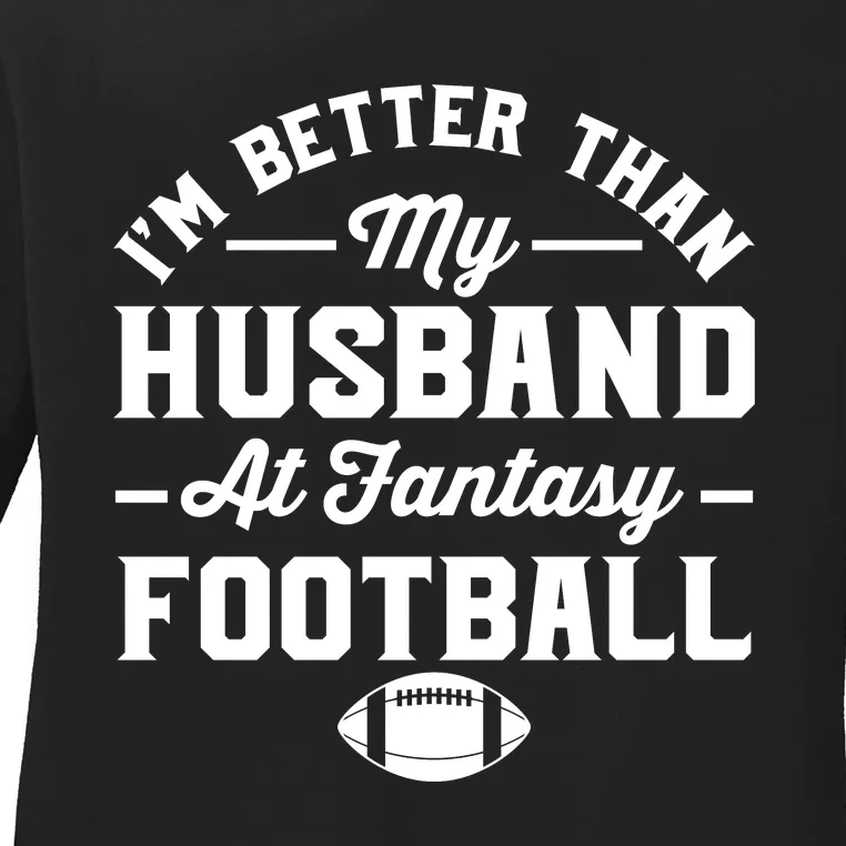 Funny Fantasy Football Statement Ladies Long Sleeve Shirt