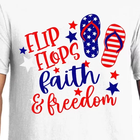 Flip Flops Faith And Freedom Pajama Set